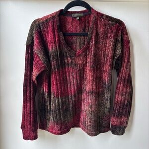 ₽💙2/$40💙P.J. Salvage Women's Ribbed Cozy V Neck Long Sleeve Sweater Size XS
